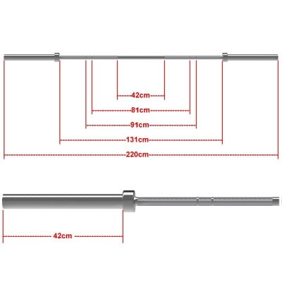 ATX Power Bearing Bar 220 cm +700 kg - Federstahl - gelagert