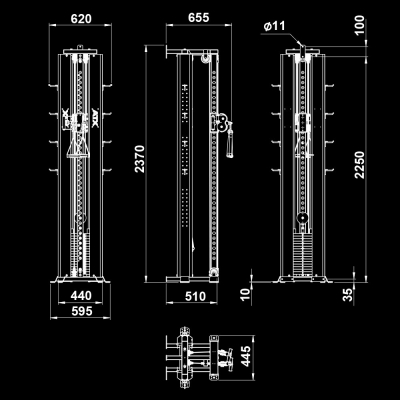 ATX Kabelzugstation PRO 4000 - zur Wandbefestigung