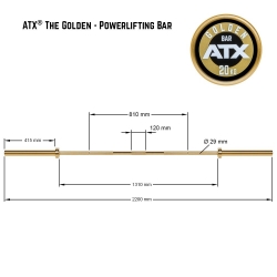 ATX - The Golden - Powerlifting Bar