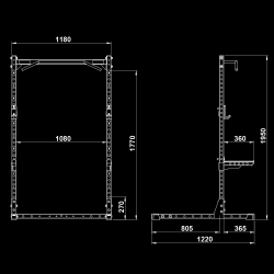 ATX Half Rack 510 - H�he 195 cm